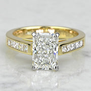 2.50 CT Radiant Cut Pave Lab Grown Diamond Engagement Ring Mapple Gems